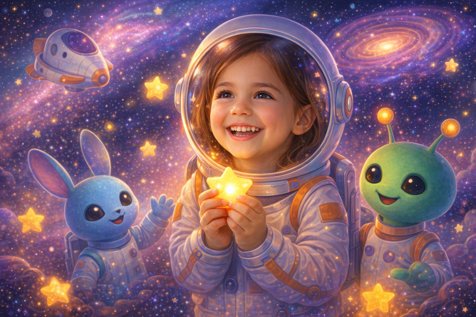 Example storybook illustration created from the uploaded photo